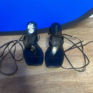 Guess lace up kitten heel sandals